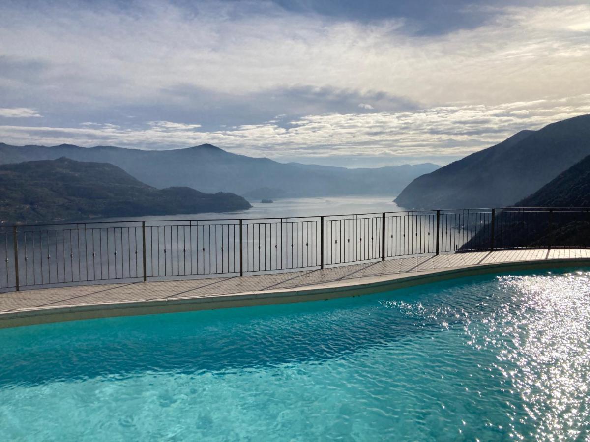 Appartamento Grande Terrazza Vista Lago Parzanica Exterior foto