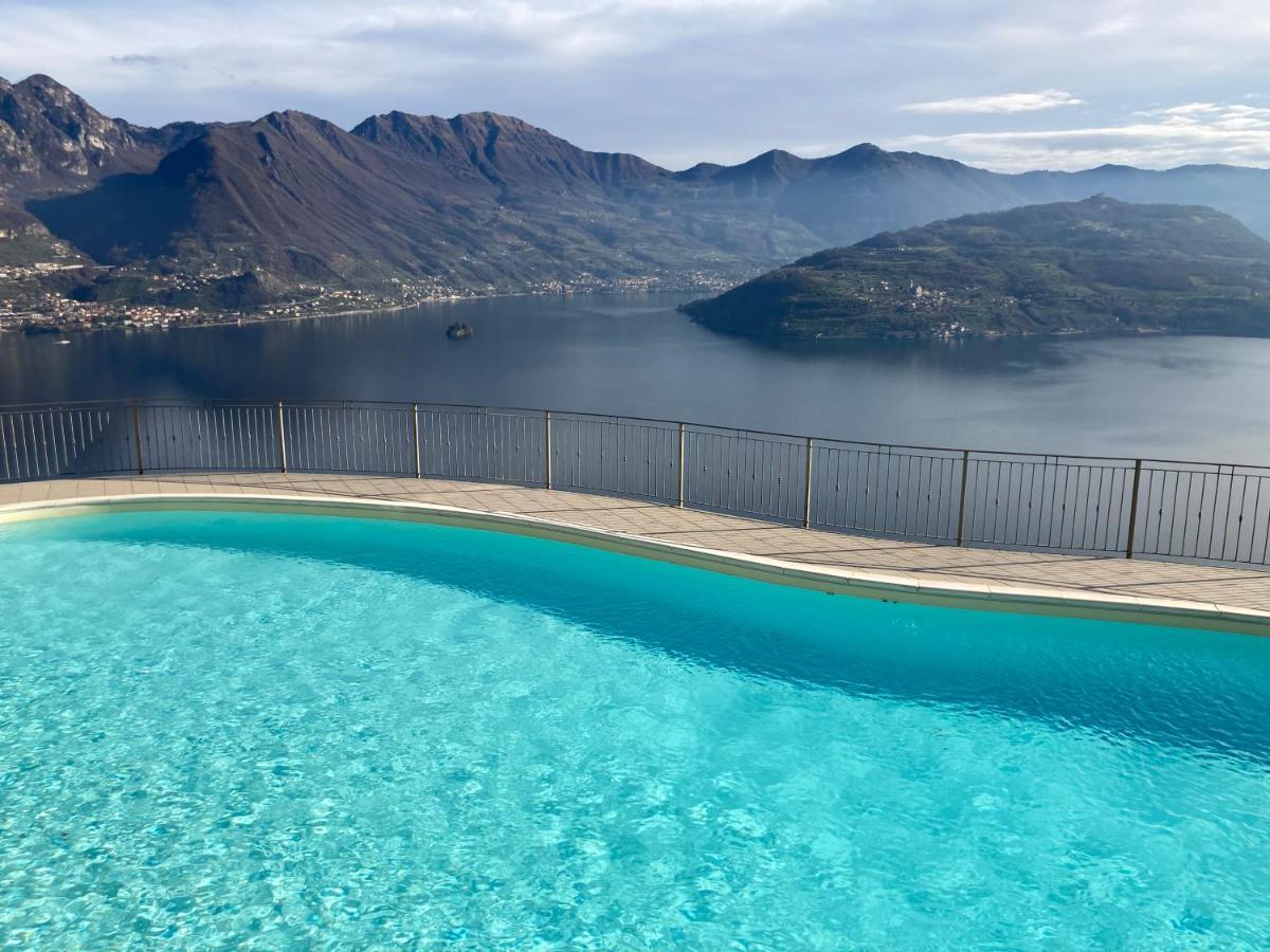 Appartamento Grande Terrazza Vista Lago Parzanica Exterior foto