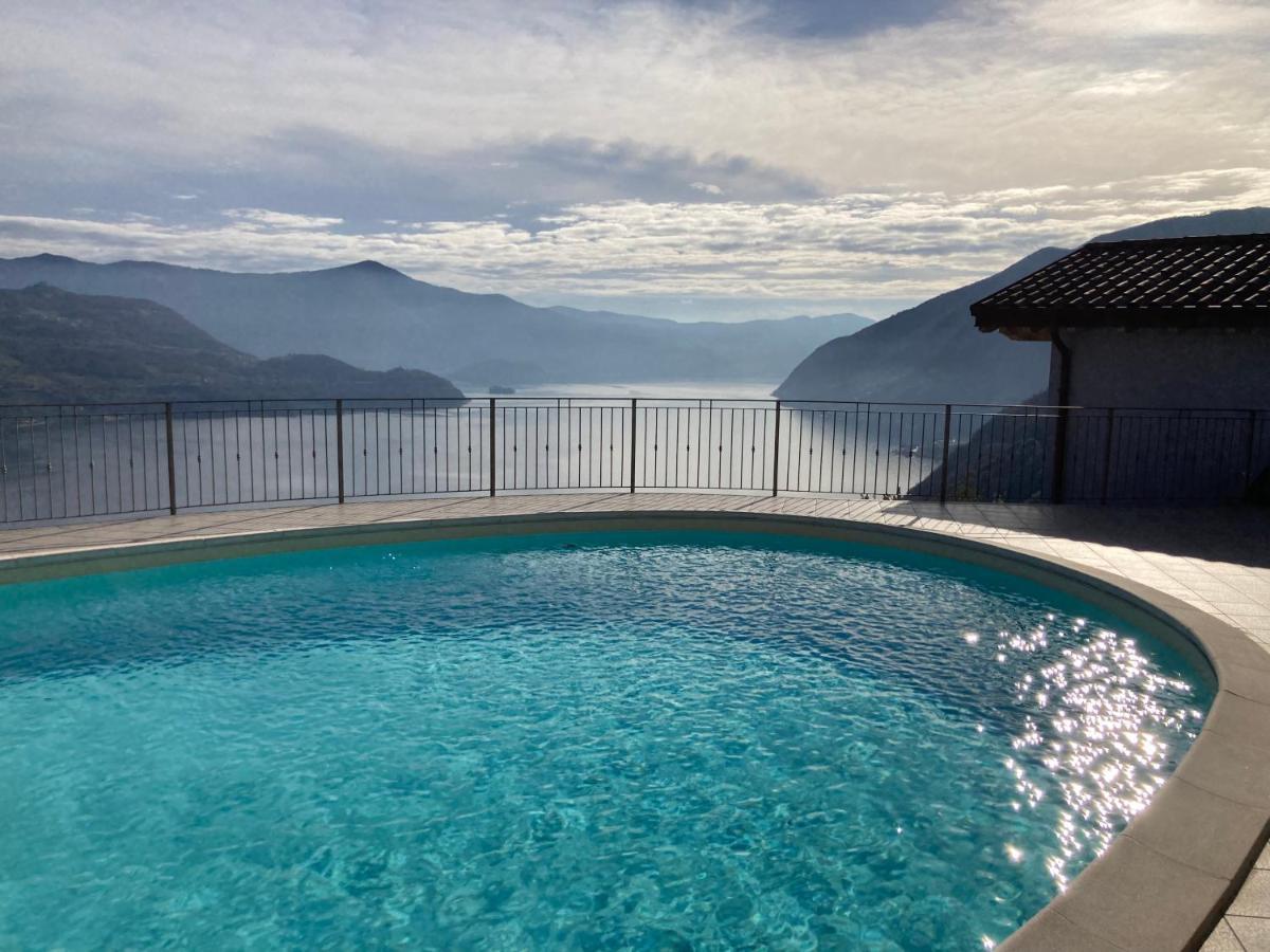 Appartamento Grande Terrazza Vista Lago Parzanica Exterior foto